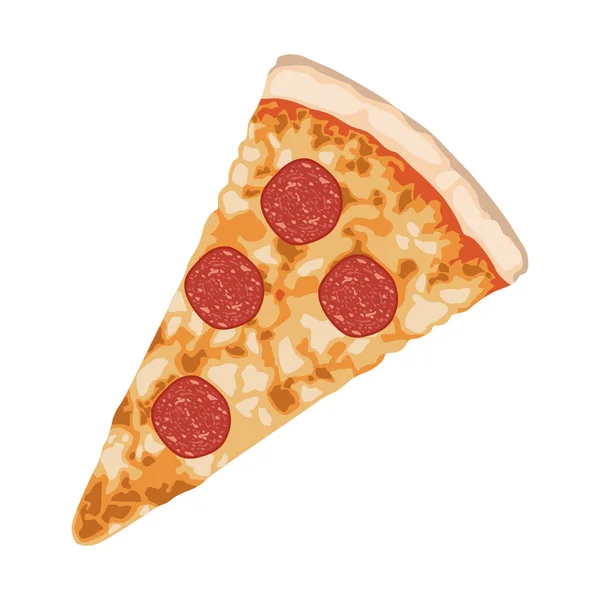 意大利披萨部分食品图标 — 图库矢量图片