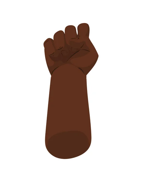 Afro Hand Human Fist Icon — Stock Vector