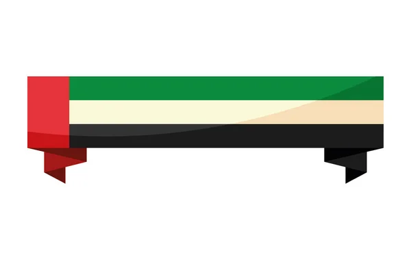 Bandera Los Emiratos Árabes Unidos Marco Icono — Vector de stock