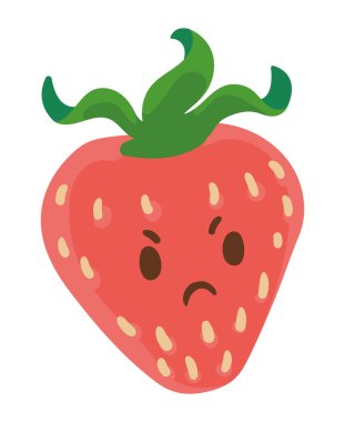 Kawaii çilekli çizgi roman karakteri