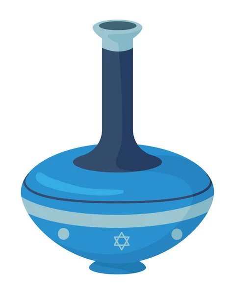 Icône Toupie Bois Bleu Juif — Image vectorielle