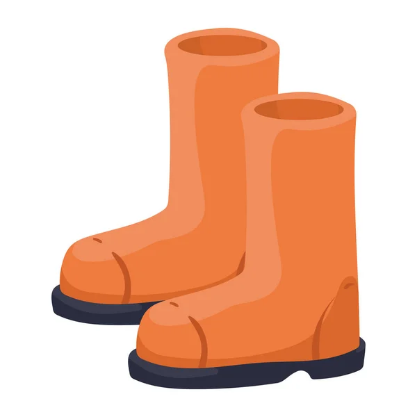 Gardening Boots Equipment Tool Icon — Stock Vector