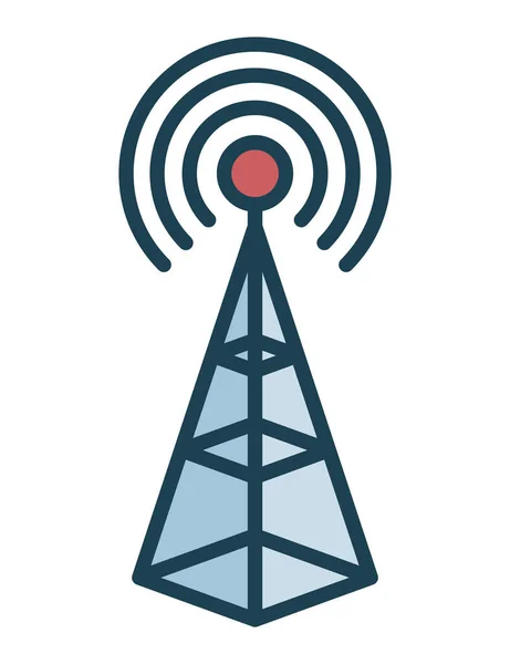 Wifi Σήμα Στο Εικονίδιο Κεραίας — Διανυσματικό Αρχείο