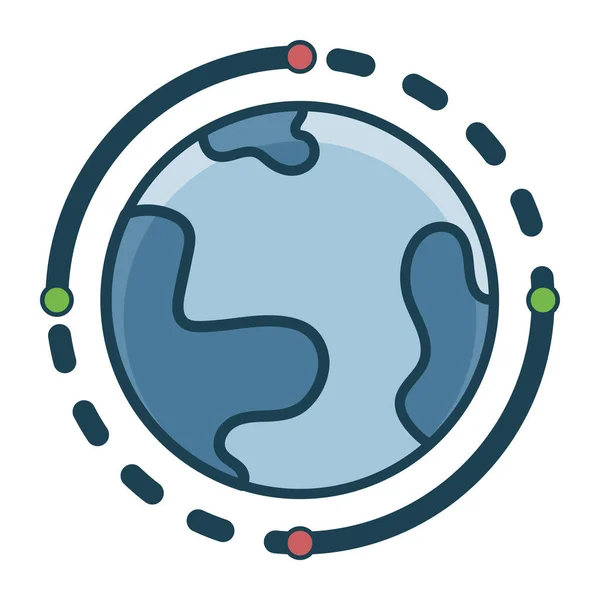 Planet Earth Network Icon — Stock Vector