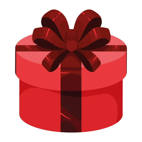 Circular Gift Box Present Icon — Stock Vector