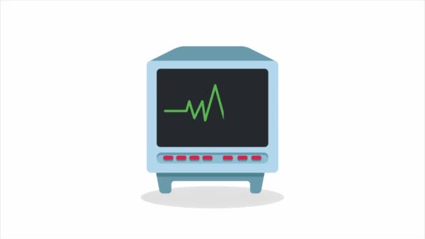 Cardilologia Máquina Ferramenta Tecnologia Vídeo Animado — Vídeo de Stock