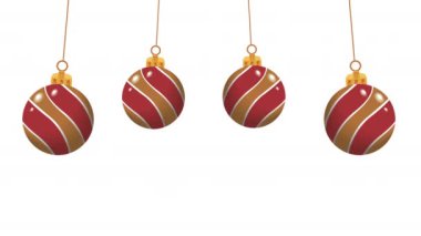 Mutlu noel baloları animasyonu, 4k video animasyonu