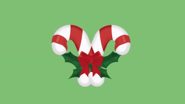 快乐快乐的圣诞糖果 4K视频动画 — 图库视频影像