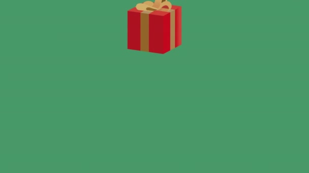 Happy Merry Christmas Gifts Pattern Video Animated — Stock Video