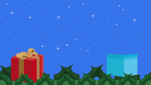 快乐的圣诞礼物动画 4K视频动画 — 图库视频影像