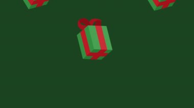 Mutlu noeller hediyeler desenli animasyon, 4k animasyon