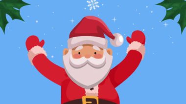Noel Baba Noel animasyonunu kutluyor, 4k video animasyonu