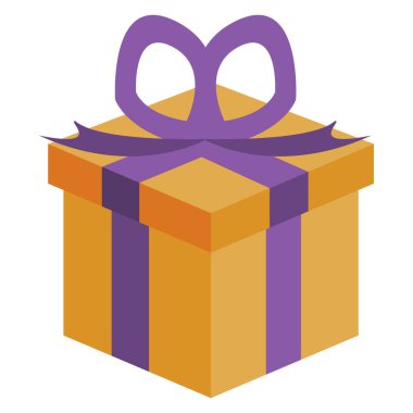 Altın hediye kutusu hediye simgesi