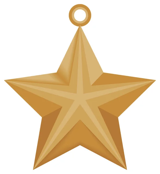 Золотая Икона Рождественской Звезды — стоковый вектор