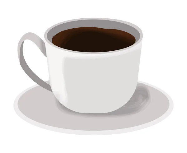 Чашка Кави Тарілці Значок — стоковий вектор