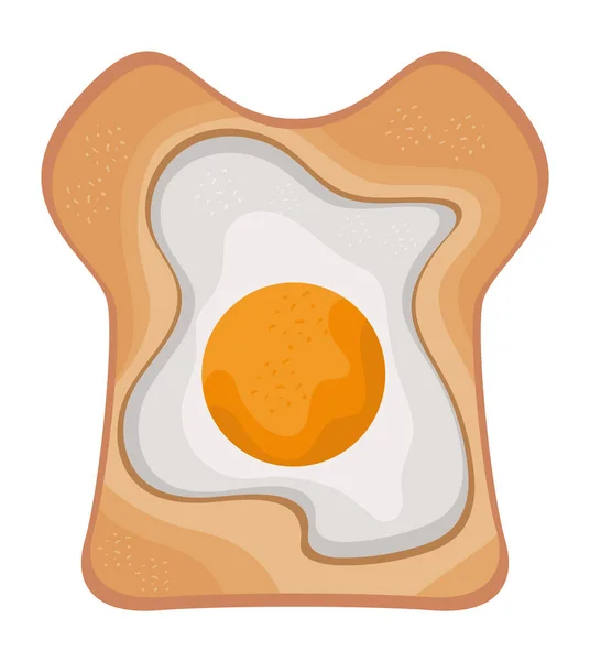 煎蛋面包吐司图标 — 图库矢量图片