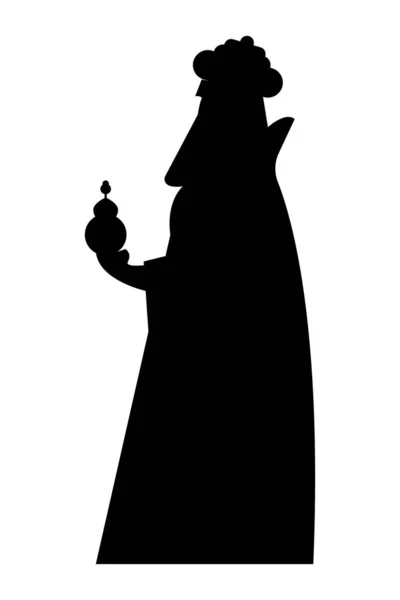 Melchior Sage Caractère Silhouette Homme — Image vectorielle