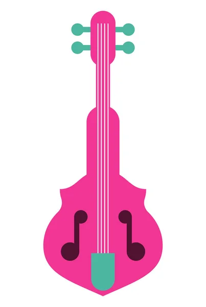 Rosa Geige Instrument Musikalische Ikone — Stockvektor