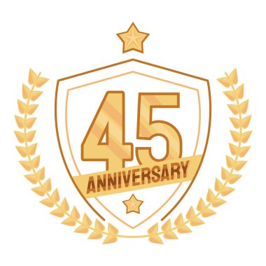 Kırk beşinci yıl dönümü altın rozet ikonu