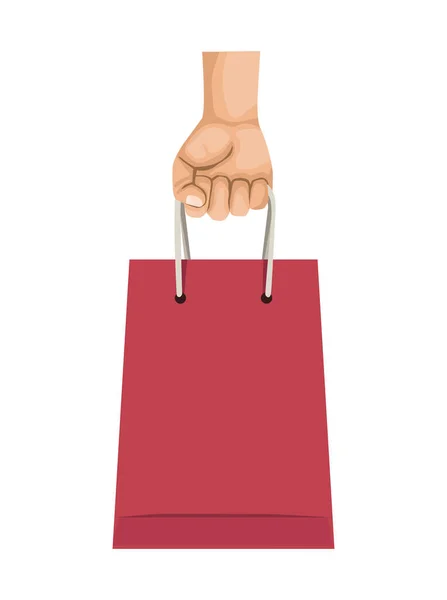 Hand Mit Einkaufstüten Symbol — Stockvektor