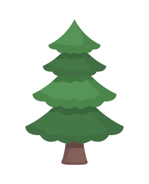 Green Pine Tree Forest Icon — Stock Vector