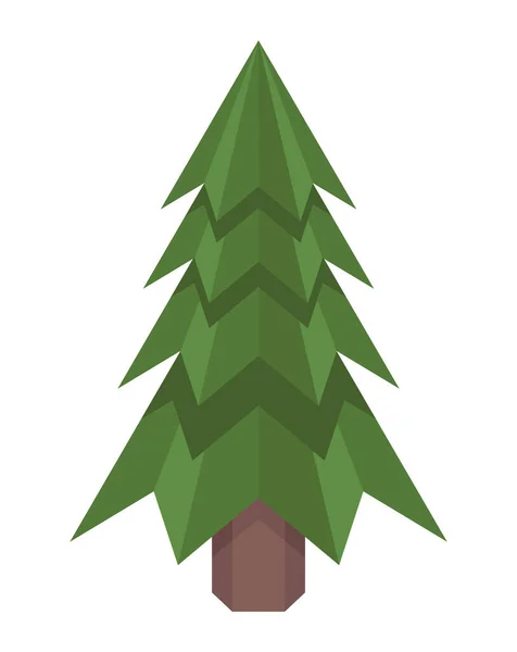 Pine Tree Plant Forest Nature Icon — Stockvektor