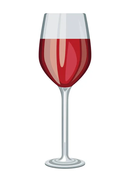 Fresh Wine Drink Cup Icon — Stock Vector