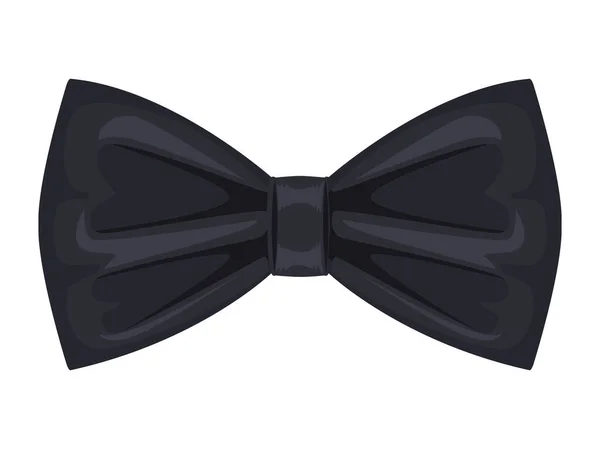 Elegant Black Bowtie Accessory Icon — Stock Vector