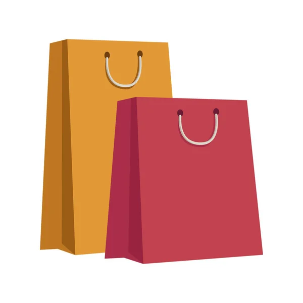 Borse Shopping Commercio Isolato Icona — Vettoriale Stock