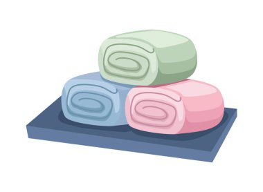 İzole edilmiş spa havluları simgeleri sarıyor