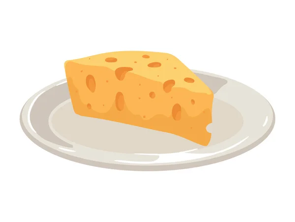 Cheese Portion Dairy Product Icon — Stockvector