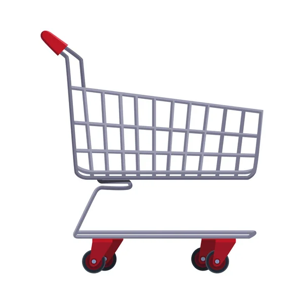 Shopping Cart Markt Geïsoleerde Pictogram — Stockvector