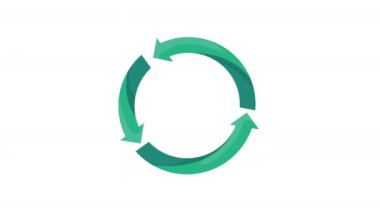 Ekoloji tekrar ok sembolü animasyonunu kullan, 4k video animasyonu