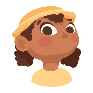 Şapkalı genç afro kız.