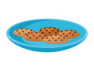 Kurabiyeli yemek kahvaltı ikonu