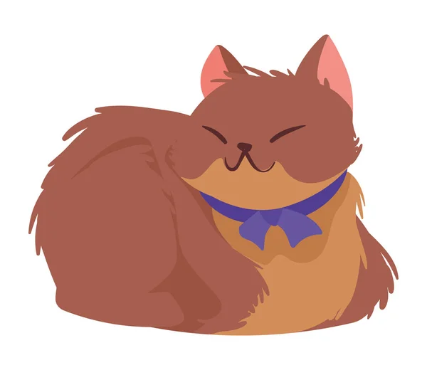 可愛い猫と弓のキャラクター — ストックベクタ