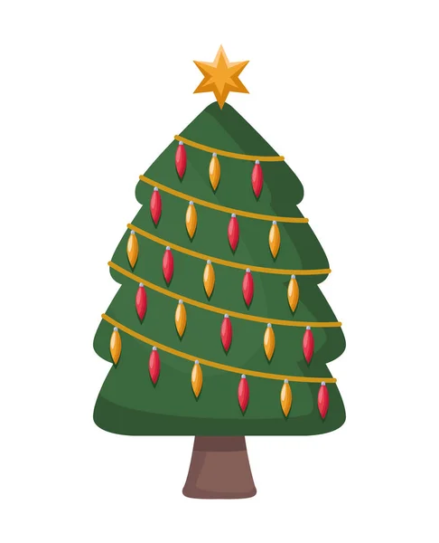 Karácsonyfa Cseppek Dekoráció — Stock Vector