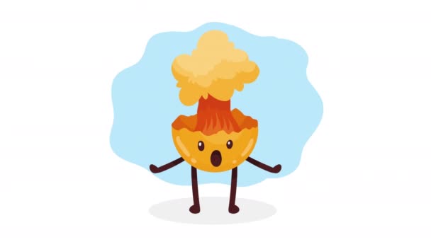 Emoji Έκρηξη Κεφάλι Κωμικό Χαρακτήρα Βίντεο Κινούμενα — Αρχείο Βίντεο