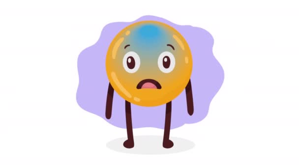 Zorry Emoji Χειρονομία Κωμικό Χαρακτήρα Βίντεο Κινούμενα — Αρχείο Βίντεο