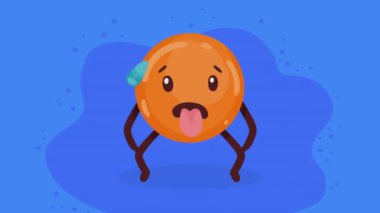 Yorgun emoji jest karakteri, 4k video animasyonu