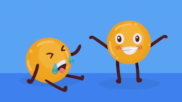 Emojis Gesty Komiczne Postacie Animacja Wideo Animowane — Wideo stockowe