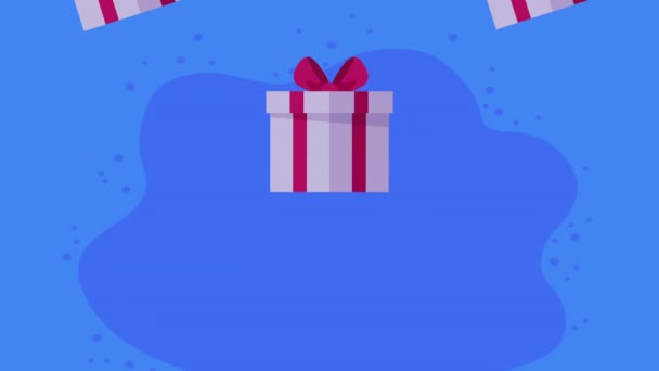 Gifts Boxes Presents Pattern Animation Video Animated — Stock Video