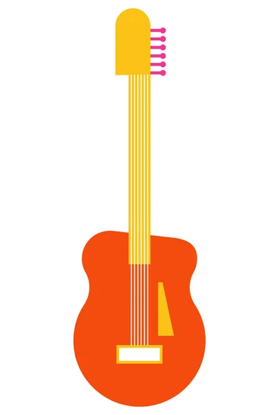 Instrumento Guitarra Elétrica Ícone Musical — Vetor de Stock