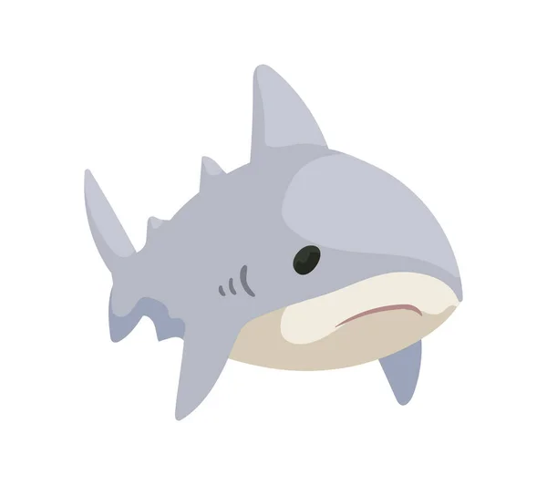 Słodkie Rekin Dziecko Zwierzę Charakter — Wektor stockowy