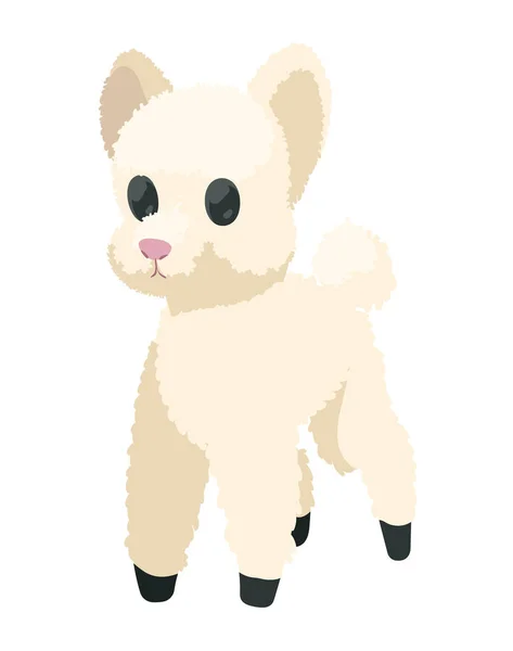 Cute Owiec Baby Charakter Zwierzęcia — Wektor stockowy