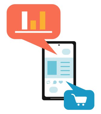 akıllı telefon istatistik çubukları sosyal pazarlama