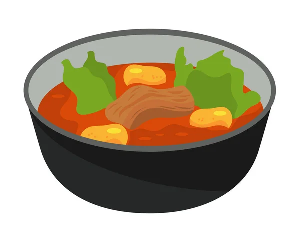 Ramyeon Koreaanse Voedsel Traditioneel Pictogram — Stockvector