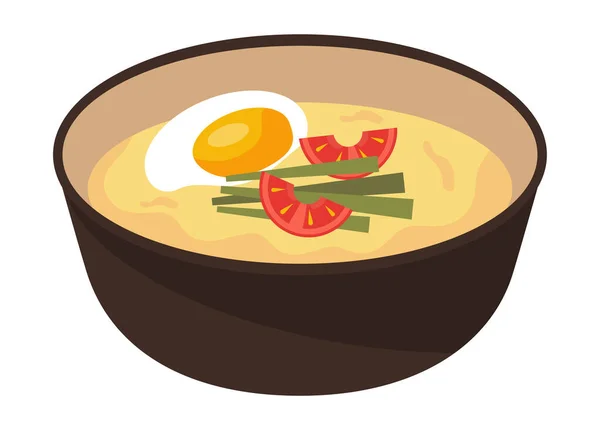Naenmyeon Koreaanse Voedsel Traditioneel Pictogram — Stockvector