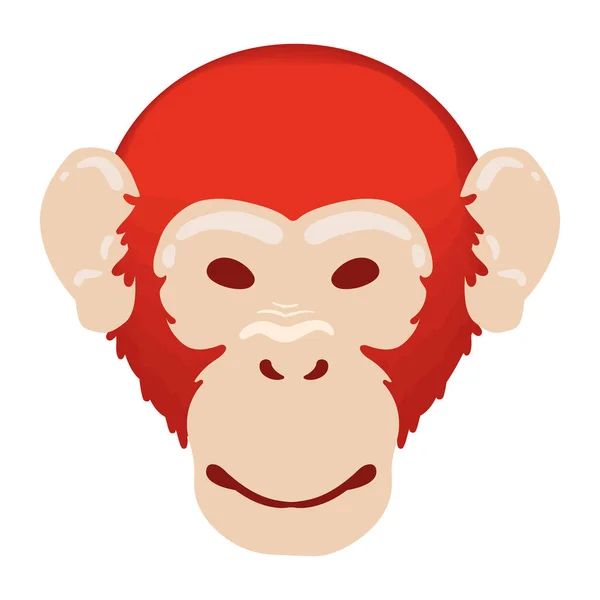 Monkey Chinese Zodiacal Animal Head — Stock Vector