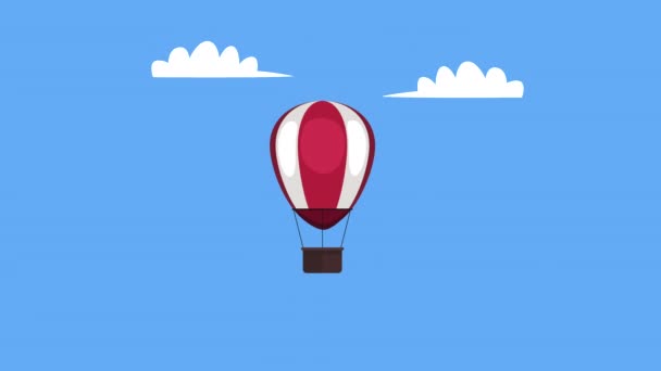 热气球飞行动画 4K视频动画 — 图库视频影像